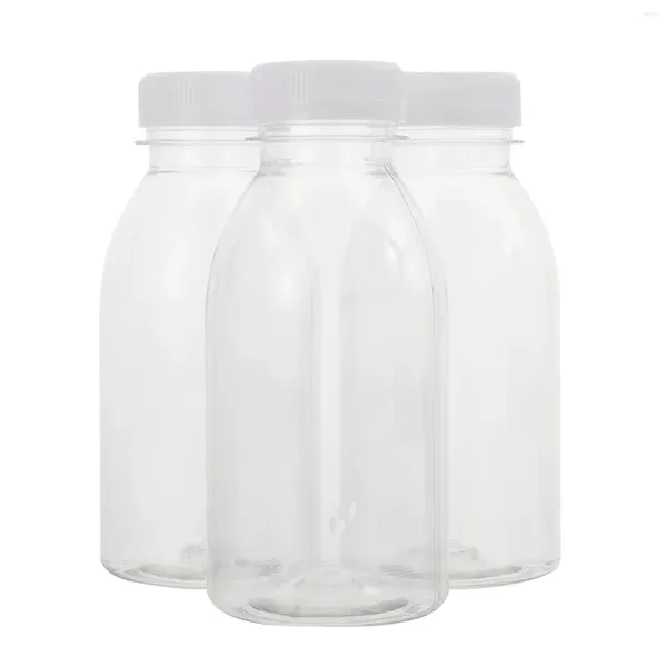 Bottiglie d'acqua in vetro con tappi Contenitori usa e getta per succhi di latte Coperchi Bevande pratiche