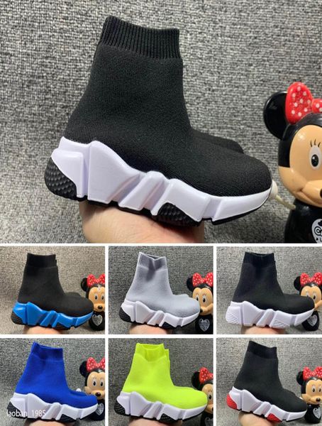 2020 Whole Vender Childrens Kid Sock Shoes Vetements Crew Sock Runner Trainers Shoes Kids Shoes Hight Top Sneakers Bota Eur 2436746783