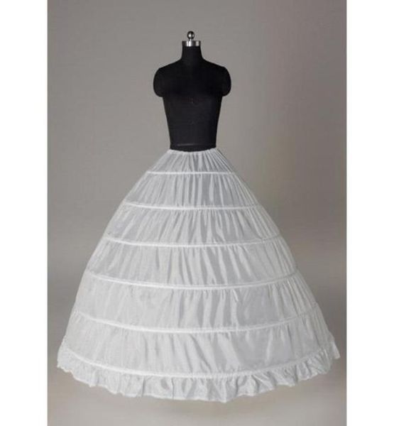 Süper ucuz balo elbisesi 6 çember petticoat düğün slip crinoline gelinlik layes slip quinceanera elbise için 6 çember etek cpa5430217