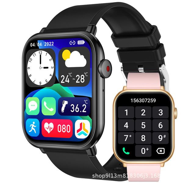 Foreign Trade Neue Qx9 großzügige Bildschirm Bluetooth Telefon SOS Sprachassistent Wetter Musik Wecker Körpertemperatur Smart Watch