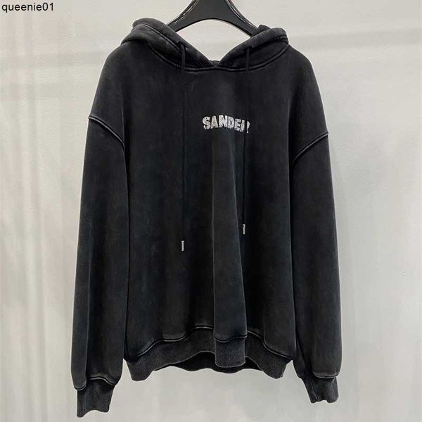 Eski yıkanmış kazaklar yapmak için yeni ürünler piyasada erkekler hoodies sweatshirtleri nanyou özel jil sokak atmosferi yumuşak yıkama mektubu peluş kapüşonlu kazak