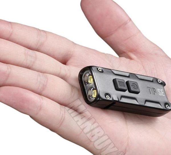 2021 nitecore TIP SE Mini luz de botão de chave de metal com clipe 700LMs 2x P8 LEDs Tocha de bolso EDC TypeC Lanterna recarregável USB 211584812