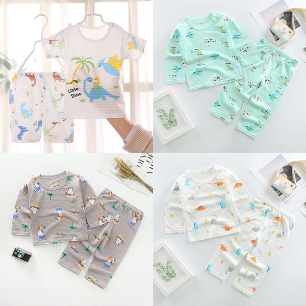 Pigiama Per Bambini Abbigliamento Per La Casa Set Intimo In Cotone Estivo Set Hollow Sottile Aria Condizionata Abbigliamento Ragazze Due Pezzi Consegna Goccia Otmqa