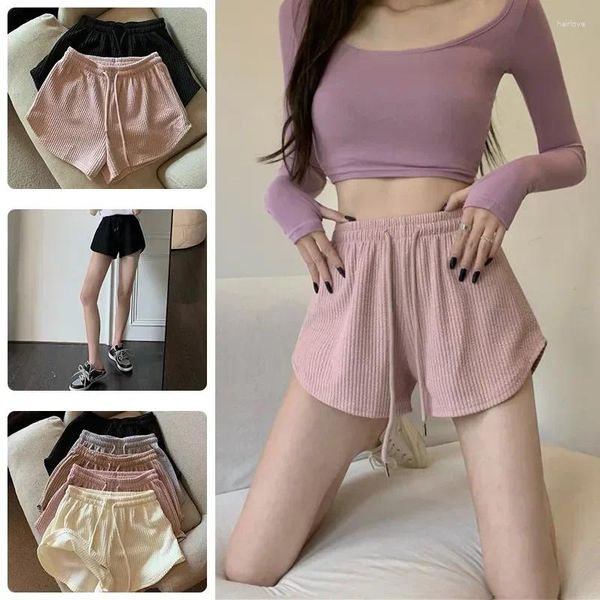 Damen-Nachtwäsche, für Damen, Sicherheit, Zuhause, Laufen, cool, bequem, einfach, Fitness-Unterteile, Schlaf-Kordelzug-Unterwäsche, Spitze, elastisch, hohe Shorts