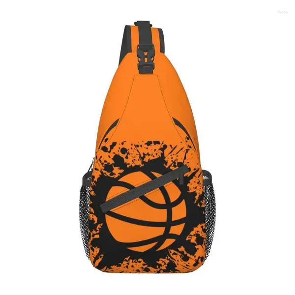 Sırt çantası basketbol splat crossbody sling erkekler seyahat yürüyüş günbalığı için özel göğüs omuz çantası