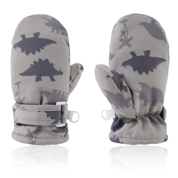 Winter Baby Jungen Handschuhe mit Dinosaurier Kleinkind Hände warme Kinder Jungen Fäustlinge Schneehandschuhe Kinder Junge Cartoon Fäustlinge für 1-5 Jahre d 231229