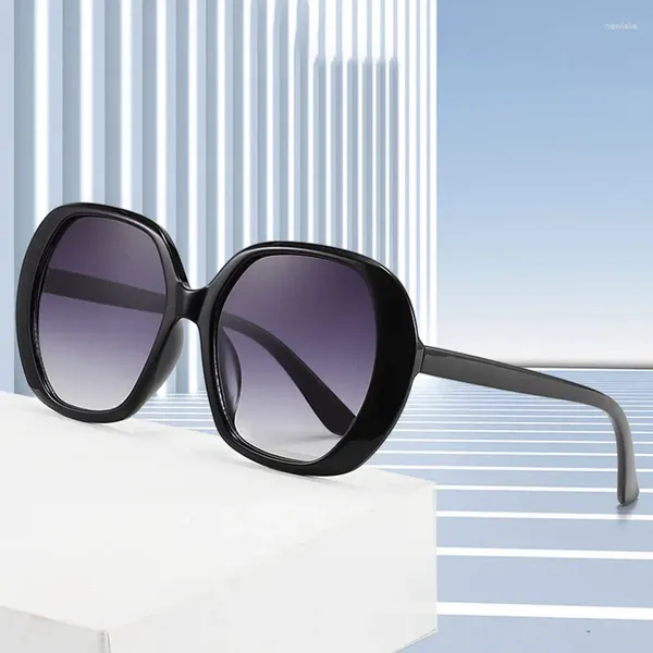 Güneş Gözlüğü Moda 2023 Retro Büyük Çerçeve Erkek ve Kadınlar Ultraviyole Koruma Gözlüklü Seyahat Sürüş Kahkesi Gafas de Sol
