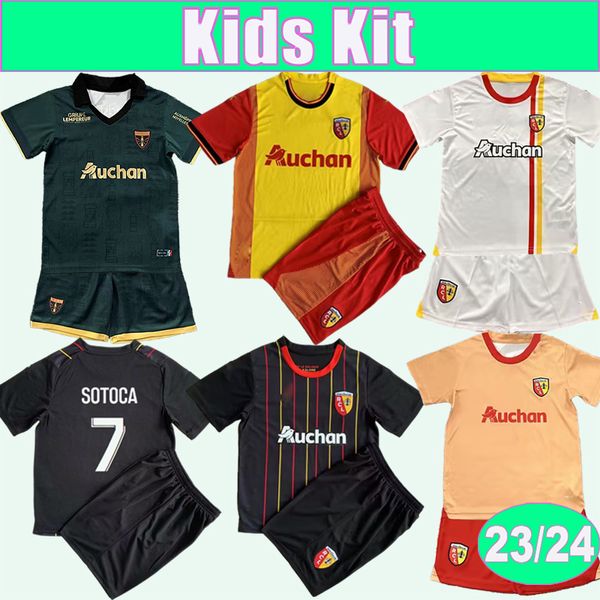 2023 24 RC Lens Kids Kit Футбольные майки FOFANA SOTOCA MEDINA BOURA GRADIT Home Away 3rd Special edition CUP JERSEY Детский костюм Футболки с короткими рукавами