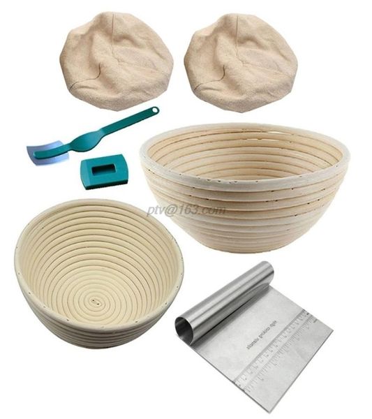 Cesta de impermeabilização para pão banneton, 6 peças, tigela de cozimento, forro e raspador de pão, ferramenta para padeiros, cestas de prova 2010231375843