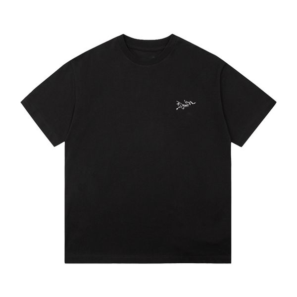 Camisa masculina designer de manga curta gráfico camiseta verão solto casual tendência t camisa minimalista animal carta padrão preto topo