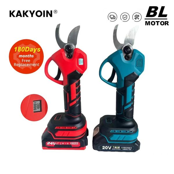 Kakyoin 30mm tesoura de poda elétrica sem escova liga aço sem fio bateria tesoura ferramenta jardim para 18v 231228