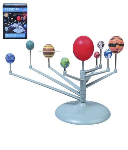 Astronomia ciência brinquedos educativos sistema solar corpos celestiais planetas planetário modelo kit diy crianças gift11697275