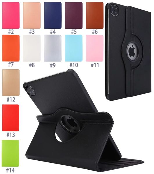 360° drehbare Tablet-Hüllen für iPad Pro 129 Zoll 3.4. Generation Litschi-Textur PU-Leder Flip Kickstand Cover mit Multi View An3555546