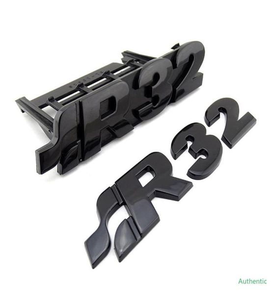 MK4 R32 Chrome Grill Badge R32 Logo Inscrição Genuine New OEM para GOLF Parte Carro Emblem2381522