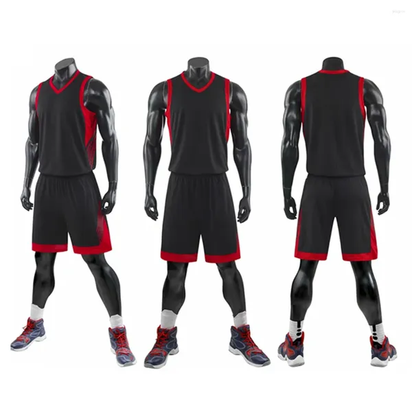 Tute da uomo Maglia da basket per adulti giovanile Set Abbigliamento da allenamento uniforme Gilet e pantaloncini Tuta da squadra personalizzata