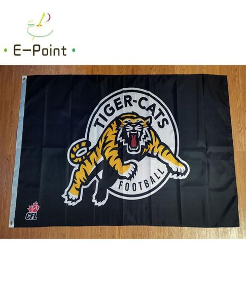 Canada CFL Hamilton TigerCats Bandiera 35ft 90cm150cm Bandiera in poliestere Banner decorazione volante casa giardino bandiera Regali festivi5218236