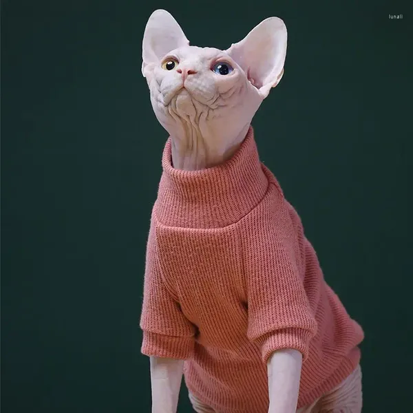 Костюмы для кошек Сфинкс, немецкая безволосая одежда, осенне-зимний теплый свитер из чистого хлопка, не допускающий зачистки