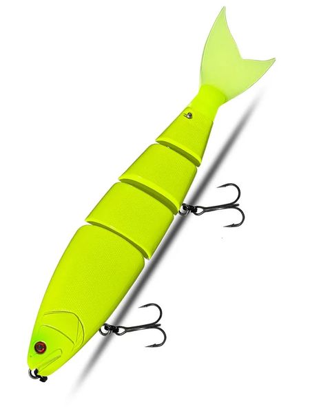 Köder Schwimmen Jointed Floating Sinking Giant Hard Angelzubehör Abschnitt für große Köder Bass Pike Minnow Größe 245 mm 231229