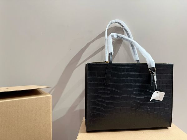 Moda compras ombro preto bolsa graça mulheres luxo clássico nina carryall sacola de alta qualidade crocodilo padrão designer grande saco viajando lazer bolsa