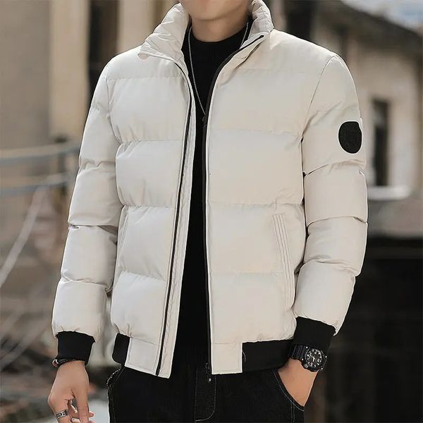 Giacca da uomo in cotone imbottito Tendenza invernale Testa di tigre Corta imbottita spessa Casual Parka maschile M5XL 231228