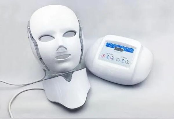 Verjüngung 3D Vibration Massage Gesichtsmaske 3Color Light Photon LED Elektrische Gesichtsmaske PDT Hautverjüngungstherapie AntiAging Akne Cleara