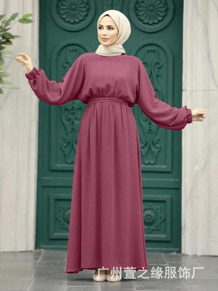 Roupas étnicas Batwing Manga Oração Vestido Elegante Moderno Maxi Alta Qualidade EID Ramadan Modest Abaya Elastic Cuff Islam Muçulmano