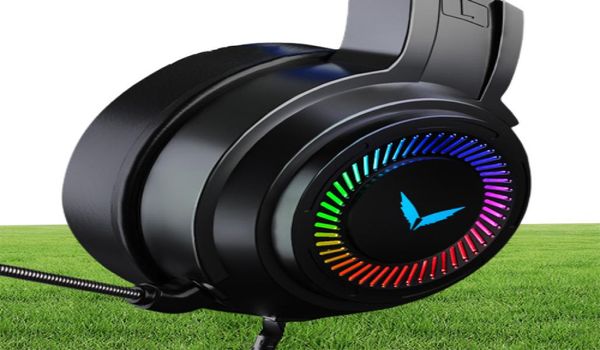 Fones de ouvido com microfone para controlador de PC Bass Surround Jogos de laptop com cancelamento de ruído Fone de ouvido para jogos Flash Light Video game 7.1 3619300