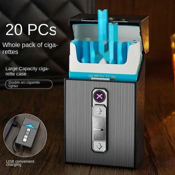 Neue Metall Elektrische Wolfram PCS Zigarre Box Leichter USB Aufladbare Outdoor Winddicht Wasserdichte Tragbare Gadget für Männer