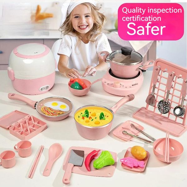 Simulation Mini-Küche wirklich kochen kleine Utensilien Kind lernen frühe Bildung Spielhaus Spielzeug für Mädchen 231228