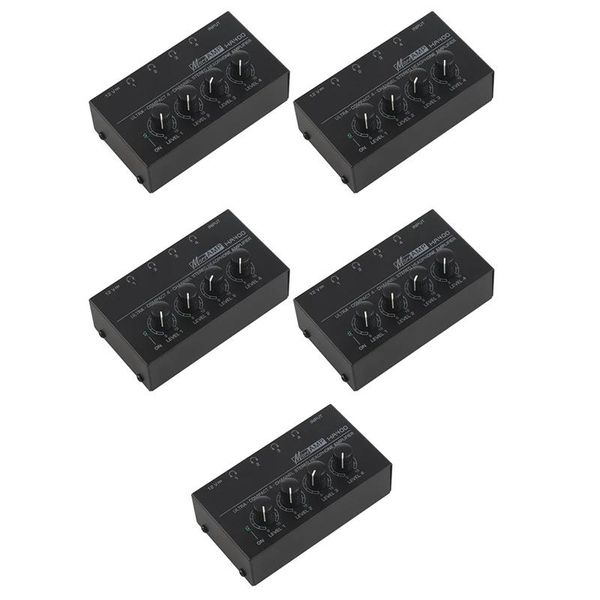 Amplifikatör 5x AB fiş HA400 UltraCompact 4 Kanal Mini Ses Stereo Kulaklık Power Adaptörlü Amplifikatör Siyah