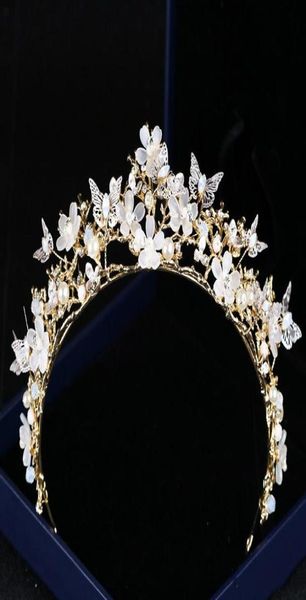 Lindas coroas de casamento de cristal feitas à mão e tiaras de strass headpieces nupciais meninas mulheres bailes de noite vestido de festa de brithday 1360379