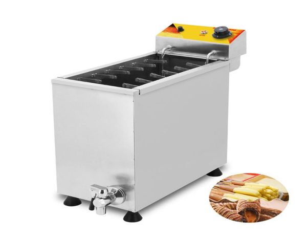 BEIJAMEI Comercial Automático 25L Queijo Cão Varas Máquina Fritadeira Elétrica Profunda Coreana Cão Milho Fritar Lanche Equipment6690152