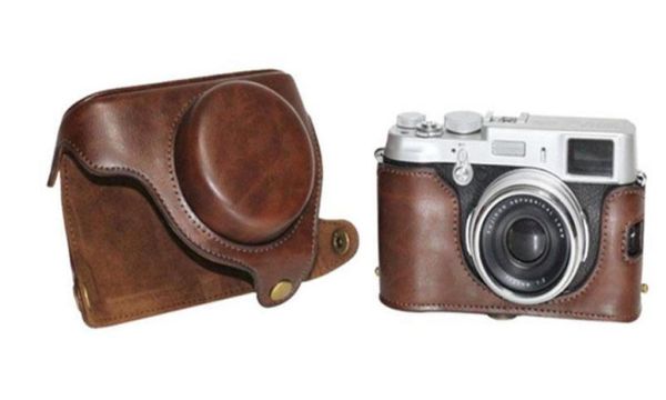 Kameratasche aus PU-Leder, Kameratasche für Fujifilm X20 X10 Finepix, dunkelbraun, Farbe 3338989