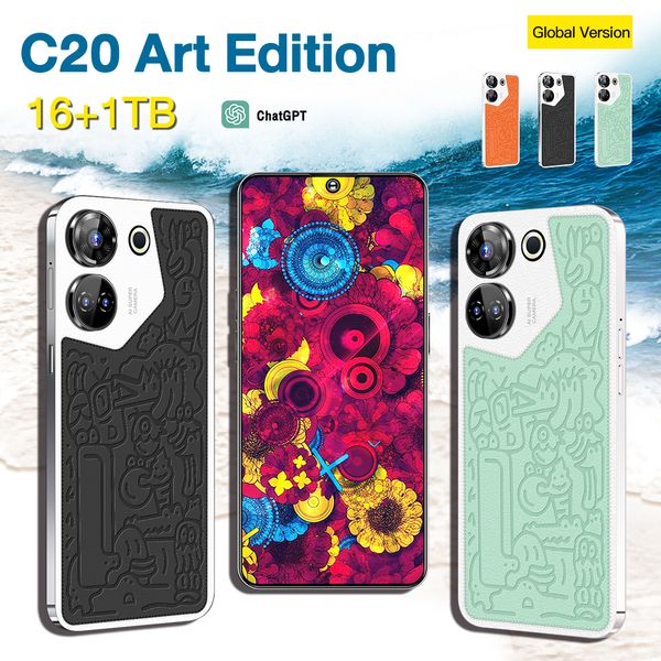 2024 Marca C20 Art Edition Snapdragon 8 Gen 2 5G Teléfono móvil Admite carga rápida Dual SIM Android 13 Pantalla de 7.3 pulgadas Admite teléfono móvil OTG Versión global