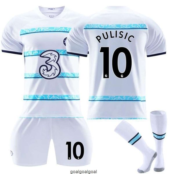 22-23 Chelsea-Auswärtstrikot mit der Nummer 10, Pulicic-Trikot, schnell trocknendes Fußballtrikot-Set