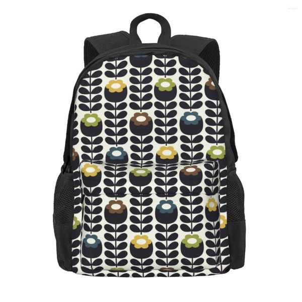 Рюкзак Orla Kiely, разноцветные рюкзаки для тренировок с принтом листьев, студенческие мягкие школьные сумки унисекс, каваи, Рождественский рюкзак