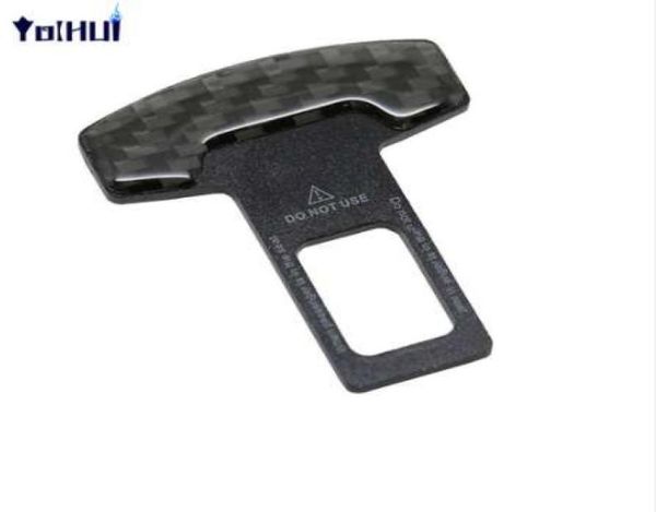 2 Stück Universal Fahrzeug montiert Carbon Fiber Auto Sicherheitsgurt Schnalle Clip CarStyling3070487