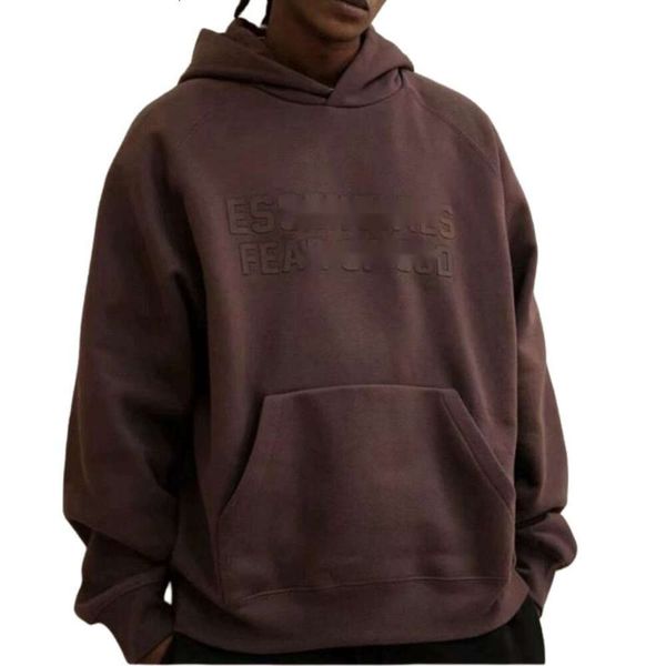 Essentialls Hoodie Designermode Herren- und Damen-Sweatshirts ESS Staffel 9 Pflaume Lila Kapuzenpullover High Street Fashion Marke Paar Plüsch Herbst und Winter