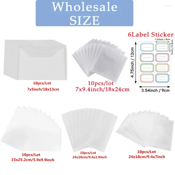 Borse di stoccaggio 46-62pcs/pacchetto bundle offerte cartella in plastica per i francobolli organizzatore documenti Tholesale trasparente all'ingrosso