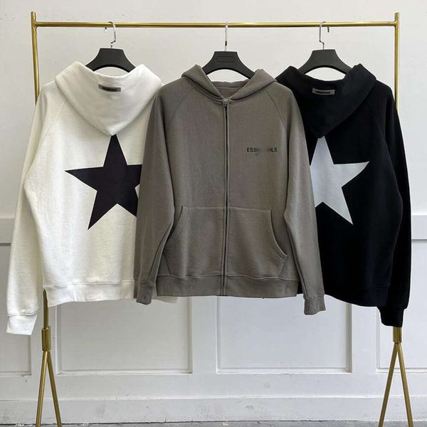 Essentialls Hoodie Designer Mode Herren und Damen Sweatshirts New FOG Pentagram Trend High Street Hoodies Lose lässige Hoodies und Jacken mit Reißverschluss