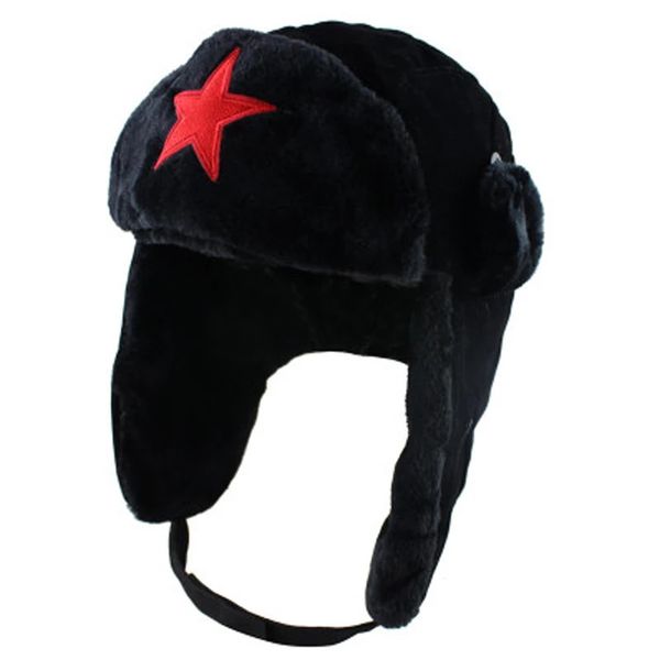 Военный знак Советской Армии, Россия, ушанка, шапки-бомберы, кепка-пилот, зимняя шапка-ушанка из искусственного кроличьего меха, зимняя шапка 231228