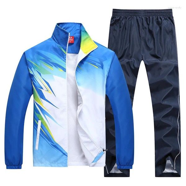 Erkek Trailsuits Sportswear Spring Bahar Sonbahar Setleri Eğitim Takımı 2 Parça Ceket Pantolon Genç Erkek Giyim Günlük Takip Asya Boyutu L-5XL