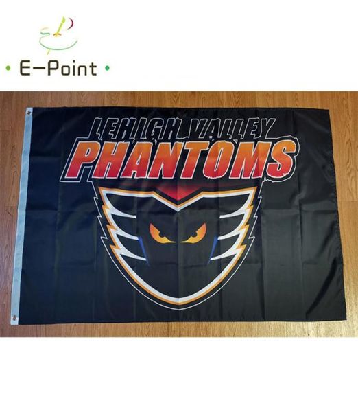 Флаг AHL Lehigh Valley Phantoms, 35 футов, 90 см, 150 см, флаг из полиэстера, украшение для баннера, летающий флаг для дома и сада, праздничные подарки9329009