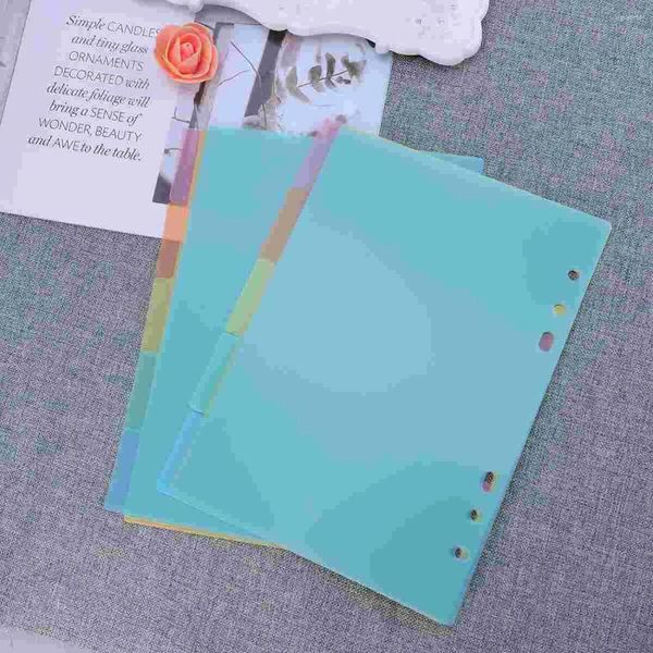 Set A5-Trennblätter, 5-farbiger Seitenordner mit Registern, Notizbuch, Schulbedarf, Bürozubehör für Kinder und