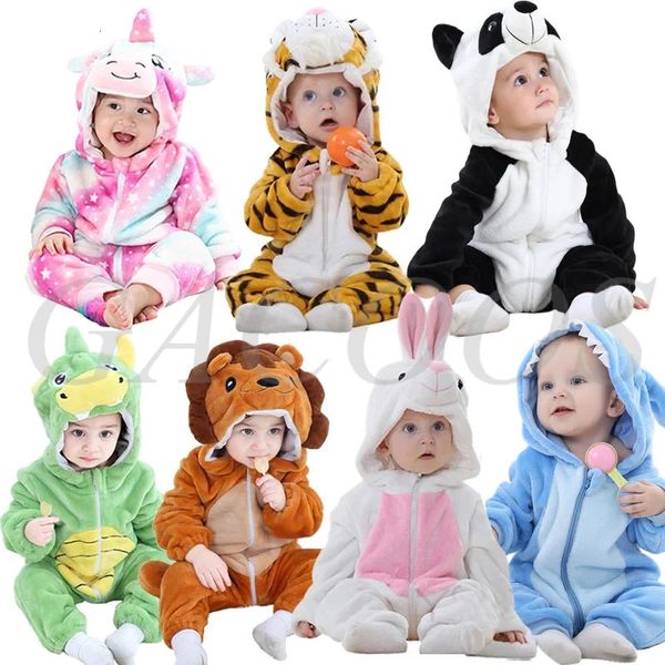 Macacão de bebê nascido Unicórnio Crianças Onesies Kigurumi Menino Meninas Pijama Animal Dos Desenhos Animados Romper Com Capuz Pijama Criança Traje Roupas 231229