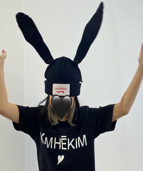 Rabbit Bunny Skullies Hat для женщин Реквизит для вечеринок Модная длинная шапка с кроличьими ушками Зимние шапочки Теплый шарф Хип-хоп Шапки Уличная одежда 22037920810