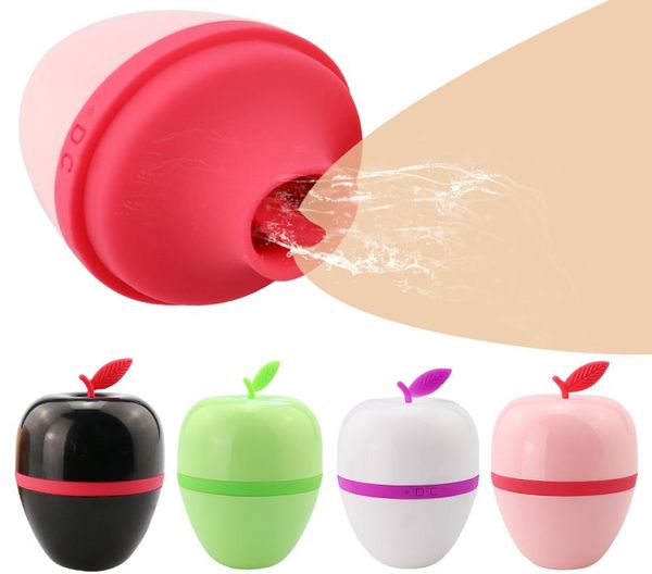 Apple Type Clitoris Zuigen Stimulator Tongvibrator Tepel Sucker Massage Vibrators Seksspeeltjes Masturbators voor vrouwen7549185