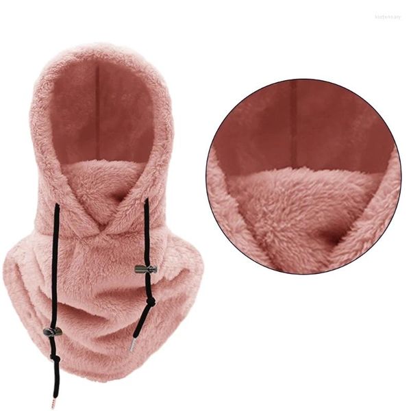Berets Warm Face Cover Balaclava com capuz Chapéu unissex boné para clima frio à prova de vento