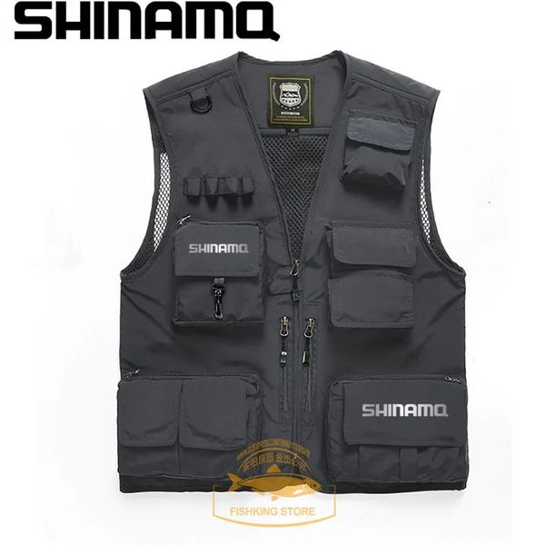 Giacca da pesca estiva Maglia ad asciugatura rapida Multi tasca Gilet da pesca senza maniche Gilet tattico da trekking Gilet multifunzionale 231228