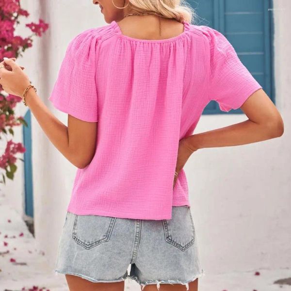 Blusas femininas mulheres top streetwear camiseta confortável vestido na moda feminina sólida sexy verão